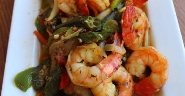 Chef Noel Cunningham Steamed Shrimp with Okra Recipe